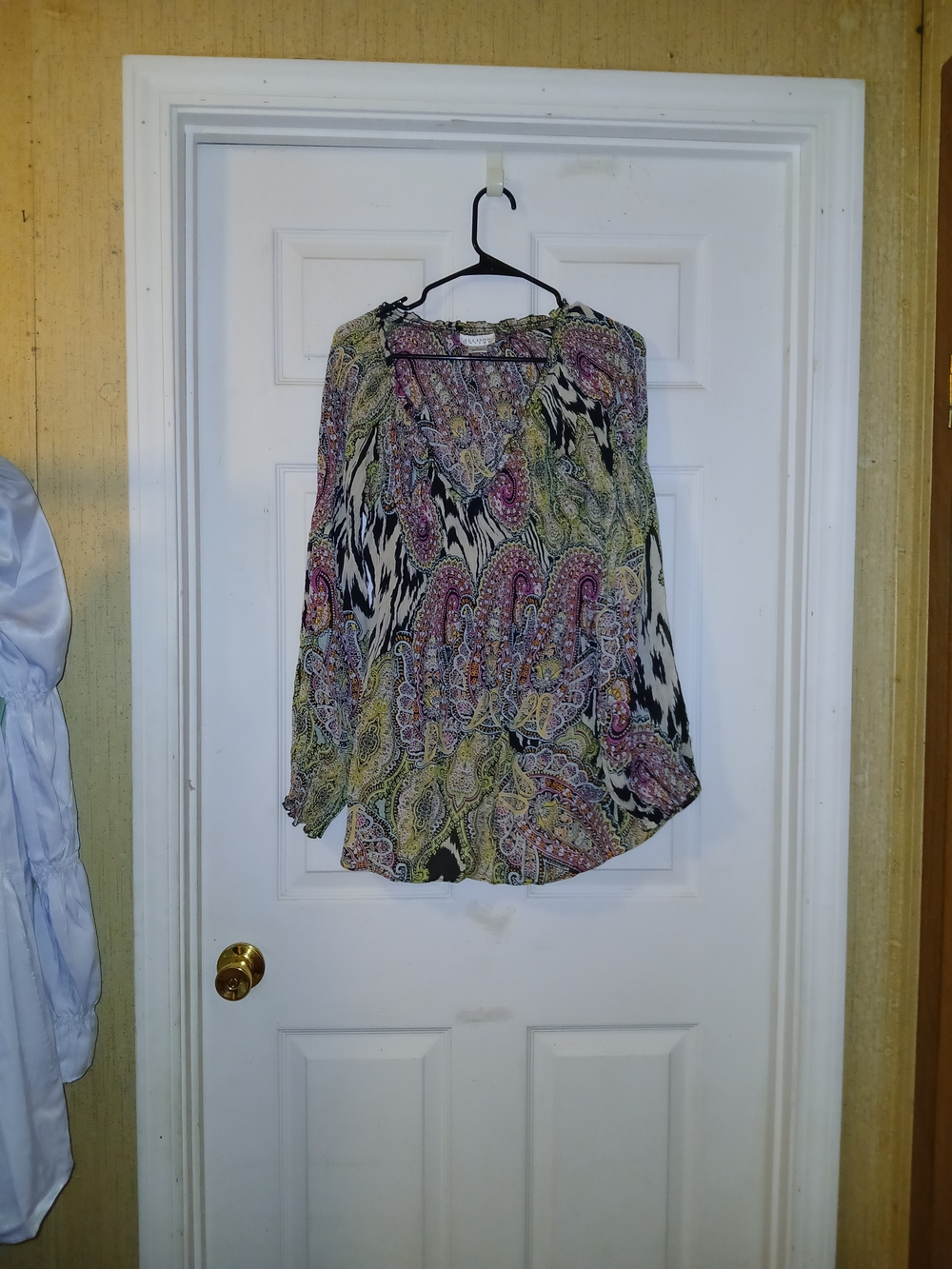 Allison Taylor Paisley & Abstract Print Long-Sleeve Blouse - Pink, Yellow, Black